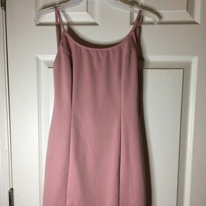 Short low in the back light pink casual dress